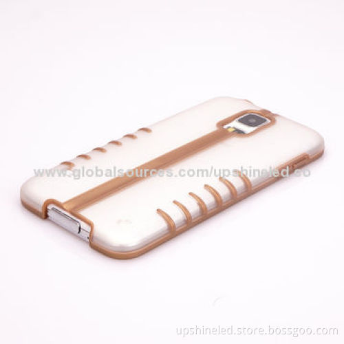 Drop-resistant PC Cases for Samsung Galaxy S5, Decorated by TPU with Standing Function